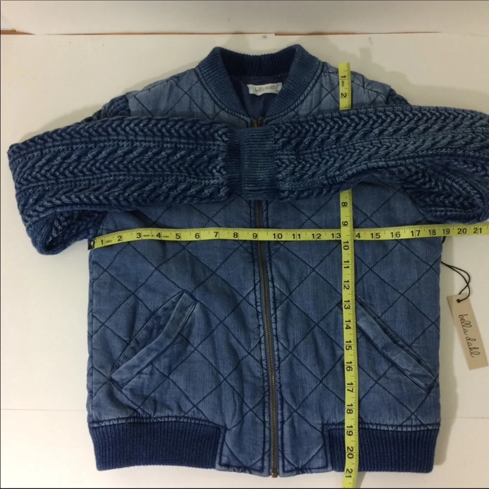 Anthropologie Bella Dahl Quilted Bomber Jacket Blue XS - Picture 4 of 8